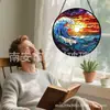 Sol Cálido Ola del Mar Vidrio de Color Colgante Adorno de Vidrio para el Hogar Decoración de Ventana Atrapasoles para el Jardín