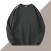 Sudadera para hombre, estilo primavera y otoño, cuello redondo sin capucha, camiseta básica de manga larga, top versátil casual holgado, ropa para hombre