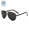 Gafas de sol polarizadas Defeng 5820 con patas de resorte, estilo aviador, montura grande para hombre