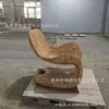 Cadeira de Lazer em Fatia de Madeira Maciça com Formato Único, Cadeira Sofá Artística de Alto Padrão, Cadeira de Lazer para Vilas, Hotéis e Pousadas, Assento Personalizado