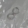 Pendientes de Zirconia de Diseño Único Que No Necesitan Quitarse al Dormir, Pendientes de Plata 925, Pendientes de Moda y Exquisitos para Mujer