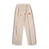 Pantalones de chándal gruesos con forro polar para otoño e invierno para hombre, pantalones deportivos de moda, pierna recta, corte holgado, estilo casual americano