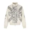 Sudadera con cremallera y cuello alto de estampado de leopardo retro americano de manga larga para hombre y mujer, nueva chaqueta informal holgada de moda estilo callejero de otoño