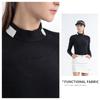 Camiseta de manga larga para mujer PGM golf otoño e invierno ropa cremallera invisible delantera tejido de terciopelo ropa deportiva para mujer