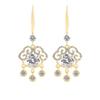 Novo estilo chinês Xiangyun trava de segurança zircão borla clipe de orelha luz de luxo elegante Estilo Nacional moda all-match personalizado all-match brincos