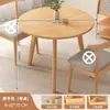Mesa redonda pequeña color madera maciza mesa de comedor hogar apartamento pequeño mesa simple para comer catering comercial balcón conjunto de mesa y silla de negociación