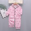 Kids2025 Nuevo Otoño Nuevo Estilo Pijamas Infantiles Pantalones de Manga Larga Estampados Ropa de Casa Trajes Casuales Exportación