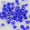 Huagang Gem Piedra Artificial Redonda Lapislázuli Sintético Piedra Desnuda Venta al por Mayor Fondo Puntiagudo Zafiro Diamante Suplementario Piedra de Combinación