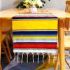 Manta de Bandera de Mesa Mexicana Personalizada Mantel de Fiesta Mantel Tejido Manta con Borlas Mantel Mexicano Manta Rayada de Colores Lote