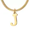 Collar con Colgante de Letra Inglesa de Acero Titanio Chapado en Oro Real de 18K, Diseño de Nicho, Joyería de Accesorios Simple y de Alta Gama para Mujer