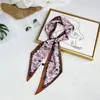 Lenço de Seda Fino e Longo para Mulheres na Primavera e Verão, Seda Sintética, Simples e Versátil, Combinando com Camisa, Terno, Pequeno Lenço Amarrado na Bolsa na Moda