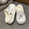 Pantuflas peludas forradas de polar para interior y exterior, estilo coreano, zapatos de algodón súper lindos y versátiles para mujer, nueva colección otoño e invierno 2026