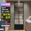 Venta Directa Minimalista Francés Retro Arte Puerta de Vidrio Puerta Plana Baño Cocina Luz Lujo Hierro Viejo Puerta