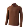 Sudadera jacket unisex de cachemir y seda con media cremallera 10A antibacteriana con estampado de logo, top casual, ropa para equipo corporativo