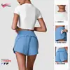 Pantalones cortos de bolsillo para deportes de running, ropa de tenis para mujer, top casual transpirable de manga corta, conjunto de fitness, en stock transfronterizo