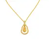 Nuevos Pendientes de Calabaza de la Fortuna Incrustados de Diamantes para Mujer, Collar de Oro de Arena Vietnamita Tendencia Nacional, Estilo Palacio Retro, Joyería Duradera que No se Desvanece