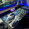 Alfombrilla de Ratón Japonesa Ukiyo-E Ola de Kanagawa Alfombrilla de Escritorio Alfombrilla para Teclado Cosida con Precisión Alfombrilla para Escritorio de Computadora