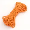 Corda de Poliéster-Algodão Monocromática 4mm Corda Trançada Artesanato DIY para Joias Pingente de Corda de Algodão Artesanato de Tecelagem Chaveiro 48 Cores