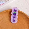 Accesorios para joyería DIY, materiales hechos a mano, colgantes, texto acrílico de doble cara, etiquetas con juegos de palabras de frutas, etiquetas de melocotón y sandía