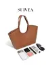 Bolso Tejido Retro de Gran Capacidad Transfronterizo para Mujer, Versátil para el Trabajo Diario, Bolso de Hombro Cruzado, Bolso de Mano Casual, Bolso Tote