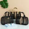 Malha Bolsa de Grande Capacidade Cosméticos Lavagem Saco de Armazenamento Viagem Praia Saco de Banho Saco de Arrumação Bolso de Armazenamento