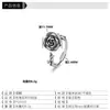 Anillo Retro de Flor de Rosa para Hombres y Mujeres, Anillo Vivo de Moda Retro Simple y Exquisito de Acero de Titanio con Diseño Antiguo