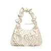 Bolsa de Axila Feminina com Design de Nicho 2026 Novo Estilo Bolsa de Ombro Plissada com Textura de Laço para Mulheres