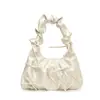 Bolso de Mano Plegado con Lazo de Nicho 2025 Primavera Nuevo Estilo Coreano Bolso de Axila Bolso de Hombro Único Moda Bolso de Media Luna Mayoreo