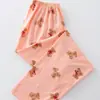 Pijama para Mujer Verano Casual Algodón Peinado Pantalón Individual Transpirable Ropa de Casa Pantalones Estilo Delgado
