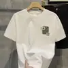 Camiseta de Manga Curta para Homem, Marca Tendência de Verão Roupas Masculinas, Nova Tendência 2025 Slim-Fit Estampada, Design Camiseta de Meia-Manga