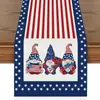 Camino de Mesa Vintage Estilo Americano Transfronterizo, Mantel Navideño de Lino Estampado, Mantel Largo Decorativo, Mesa de Centro Estilo Lujo Ligero