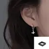 Pendientes de Aro Lisos con Pasador de Plata 925 para Mujer 2025 Nuevo Popular Diseño de Nicho Pendientes de Gama Alta Pendientes de Lujo Accesible