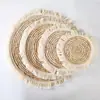 Colgante de pared con borlas estilo Amazon Ins decoración de pared hecho a mano estilo japonés individual de paja tejido individual de espadaña alfombrilla para olla almohadilla aislante del calor