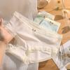 Nude Sense Ropa Interior Sin Cortes para Mujer Cintura Media Sin Cortes Antibacteriana Algodón Puro Seda de Hielo Delgada Lazo de Niña Ropa Interior de Seda de Hielo