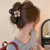 Pinza para el cabello de flor iridiscente de alta gama y elegante para mujer, adecuada para recogidos, accesorio para el cabello dulce y atmosférico