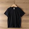 Versión Hong Kong Algodón Lavado Verano Color Sólido Sencillo Cuello Redondo Jersey Color Puro Camiseta Casual de Manga Corta para Hombre