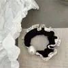 Nova Coleção Coreana de Scrunchies Plissados de Renda com um Toque de Luxo, Acessório de Prendedor de Cabelo Simples e Moderno com um Toque de Elegância