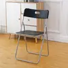 Silla Plegable de Plástico Blanca para Exteriores, Reuniones, Capacitación, Apilable, con Respaldo, para Oficina y Hogar, Asiento Espeso y Resistente