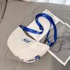 Bolsa Transversal Grande Capacidade Bolsa de Lona Feminina Ins Estilo Coreano Versátil Simples Verão Nova Bolsa de Ombro para Faculdade