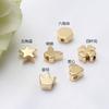 Pacote 14K ouro brilhante estrela de cinco pontas espaçador contas diy jóias artesanais acessórios colar pulseira de ouro material espaçador