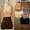 Sujetador Camisola de Encaje Estilo Francés con Ballenas Cepillado para Mujer, Push-Up para Pecho Pequeño, Deseo Puro, Regulador de Temperatura, Se Puede Usar como Capa Interior o Exterior, Sujetador Térmico