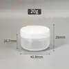 Botella de muestra de cosméticos en crema de 20 g y 20 ml, botella de plástico vacía, caja de almacenamiento de loción en crema.