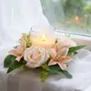 Corona de Candelabro de Rosa y Lirio de Color Primavera Artificial Transfronteriza Decoración para Fiesta en Casa de Amazon Adorno para Boda de Primavera