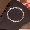 Nueva cuerda de mano cuadrada Qiao Xiya de color dopamina 2024 con circonita y diamante coreano, nueva joyería de cuerda de mano