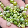 Cubierta de Leche Verde Perlas Verdes Perlas de Jade Calcedonia de Manzana 8/10mm Pulsera Collar Accesorios Perlas