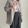Elegante Abrigo de Cuello en V para Mujer Otoño 2026 Estilo Coreano Moderno y Sofisticado Blazer Adelgazante