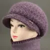 Gorro de punto para mujeres de mediana edad y ancianas, otoño e invierno, con felpa y engrosado para abrigar, gorro de lana, madre, abuela, señora mayor, protección contra el frío, gorro con protección para los oídos