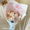 Nuevos productos de ropa floral, papel de regalo de flores frescas, ins floral, papel de regalo floral fresco pintado a mano, empaque de arte floral en stock