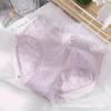 Nova bolha elástica alta chubby senhoras cueca respirável de algodão elástico antibacteriano barra inferior rendas cuecas femininas