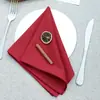 Servilleta Poliéster Algodón Paño para la Boca Actividades de Boda Decoración de Mesa Navidad Color Sólido Flor Plegable Paño para Limpiar Vasos Transfronterizo Especial